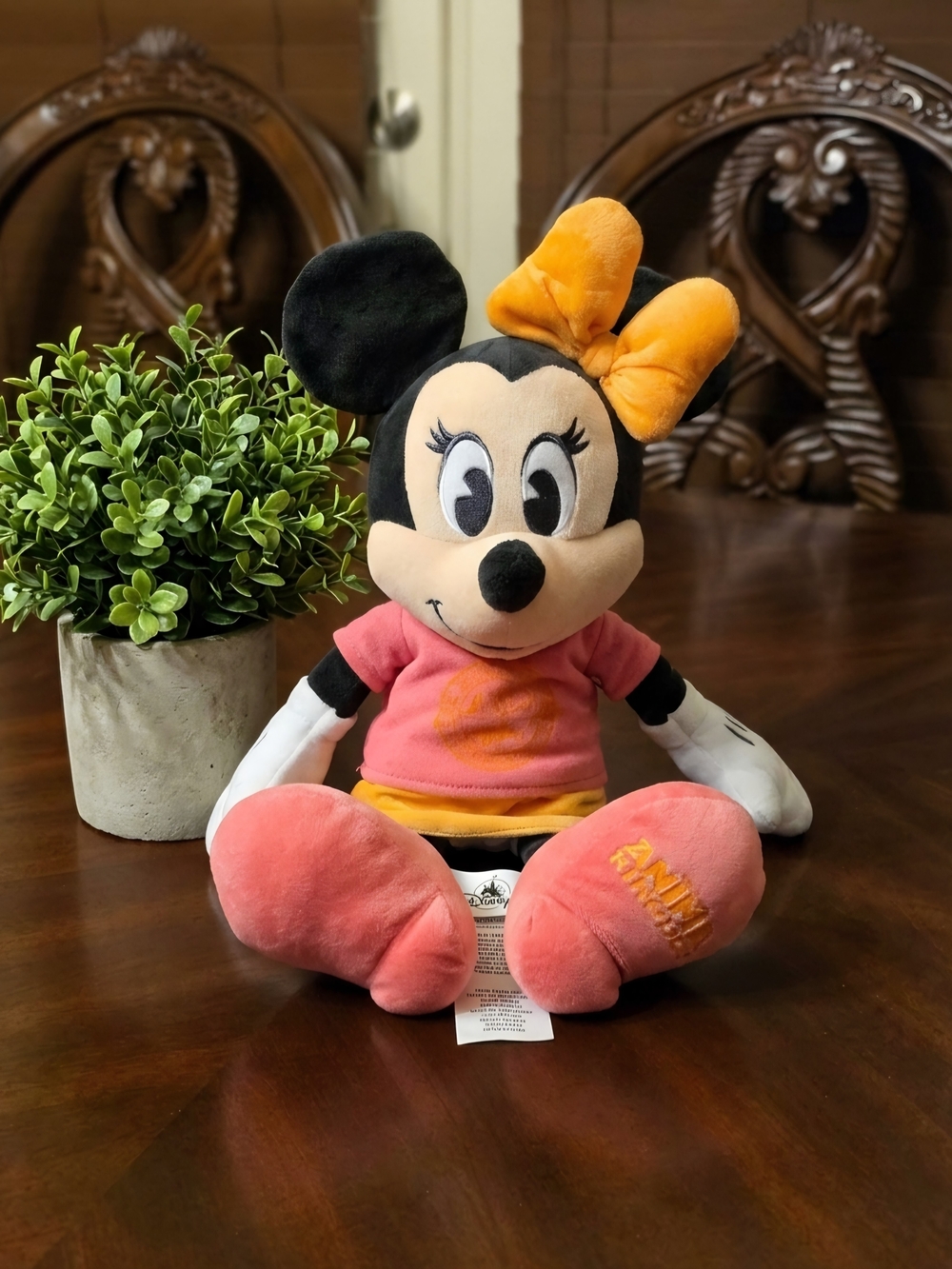 Disney Minnie Mouse Plush - Pink, Yellow & Black